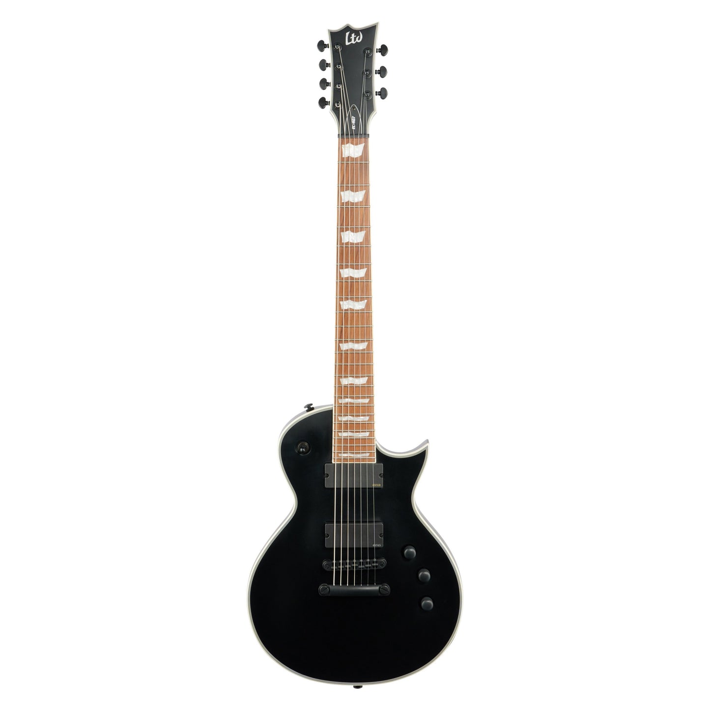 ESP LTD EC-407 Electric Guitar, 7-string, Black Satin