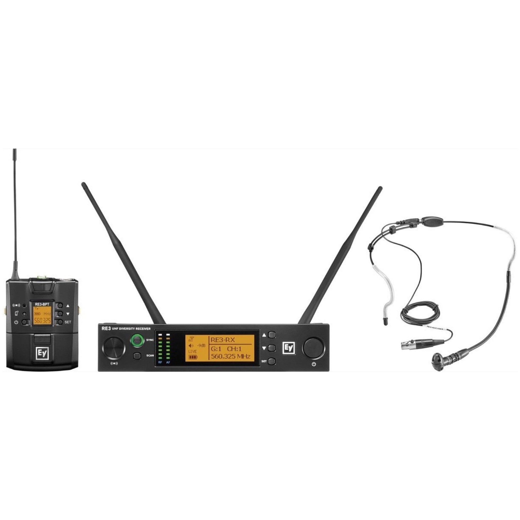 Electro-Voice RE3-BPHW Headset Wireless Microphone System, Band 5H (560-596 MHz)