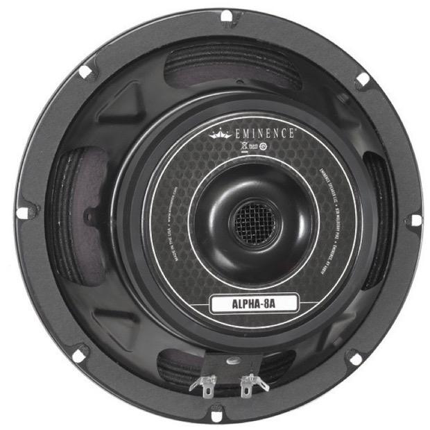 Eminence Alpha-8A Replacement PA Speaker (125 Watts), 8 Ohms, 8 Inch