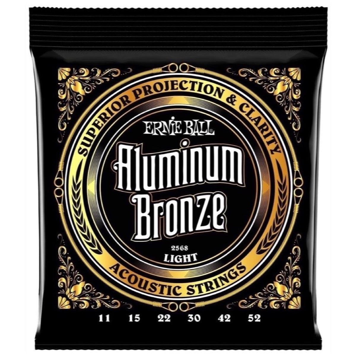 Ernie Ball Light Aluminum Bronze Acoustic Guitar Strings 11-52 Gauge