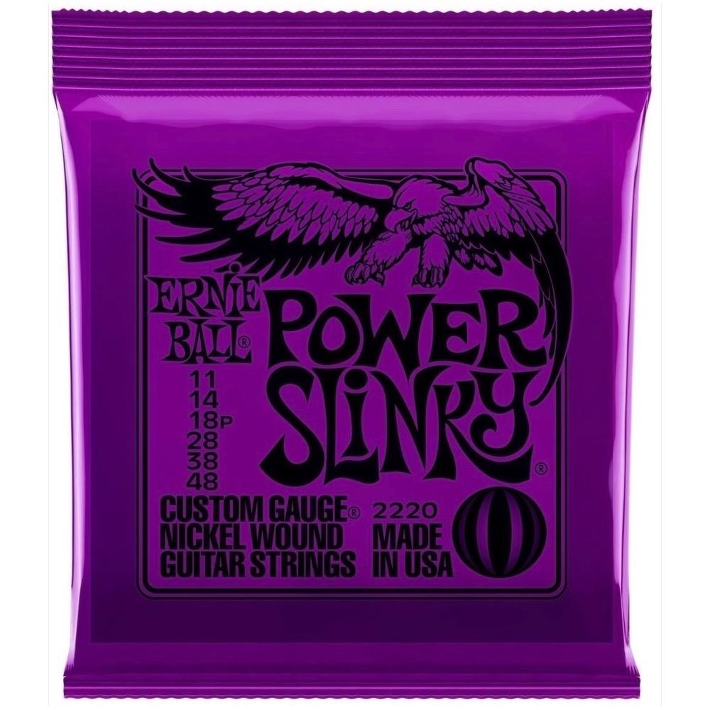 Ernie Ball Power Slinky Nickel Wound Electric Guitar Strings - 11-48 Gauge, 3220, 3-Pack, 17838