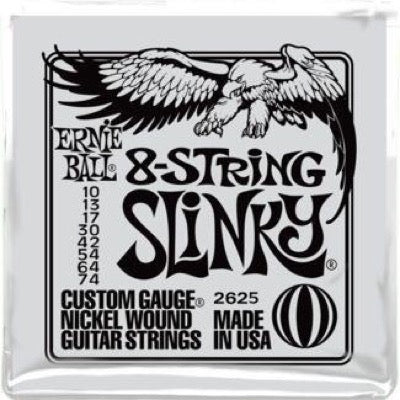 Ernie Ball Slinky 8-String Nickel Wound Electric Guitar Strings - 10-74 Gauge