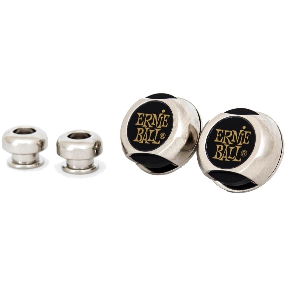 Ernie Ball Super Lock Guitar Strap Locks, Nickel, P04600