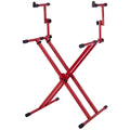 Gator Frameworks 2-Tier X-Style Keyboard Stand, Red