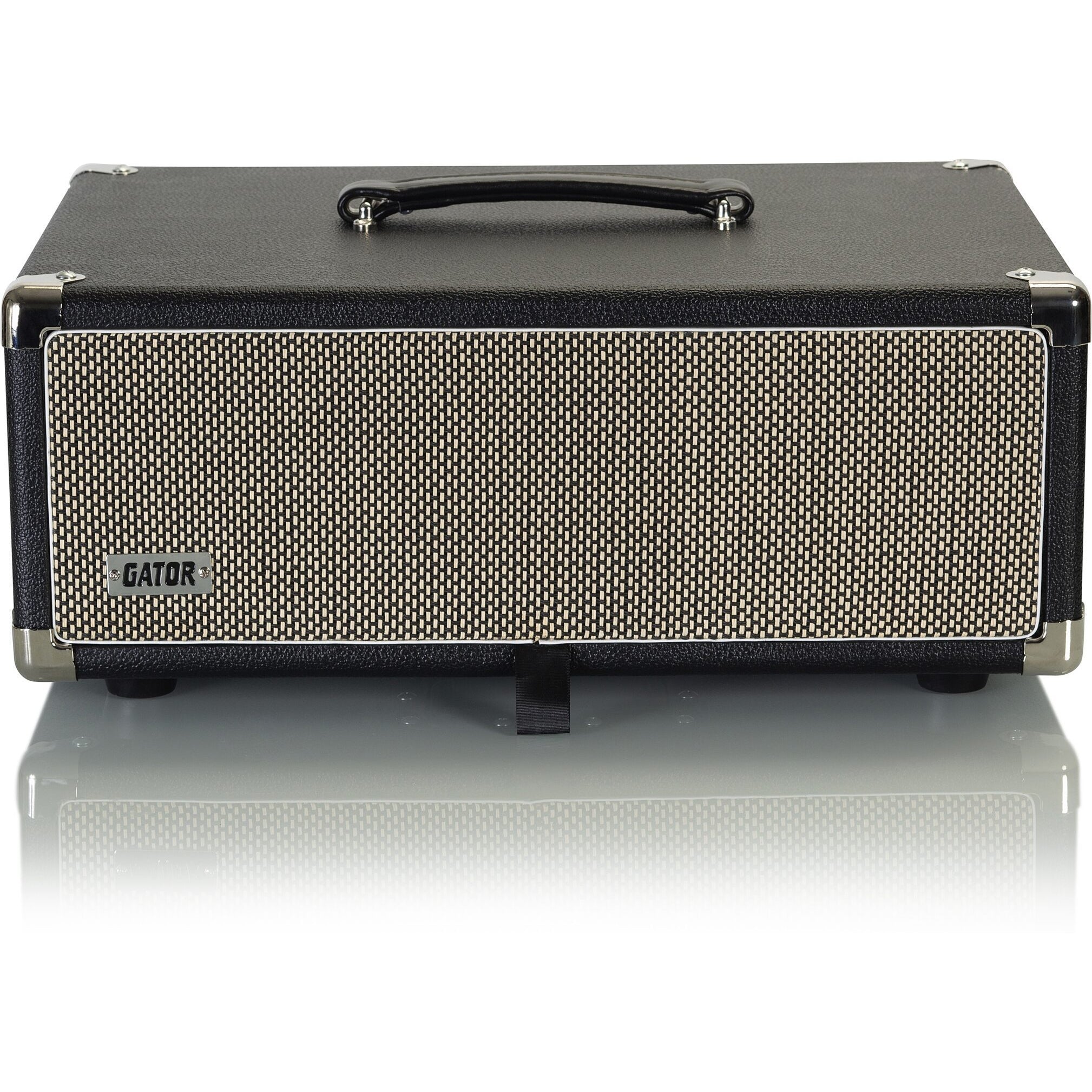 Gator GR-RETRORACK Vintage Amp Vibe Rack Case, Black, GR-RETRORACK-3BK, 3-Space