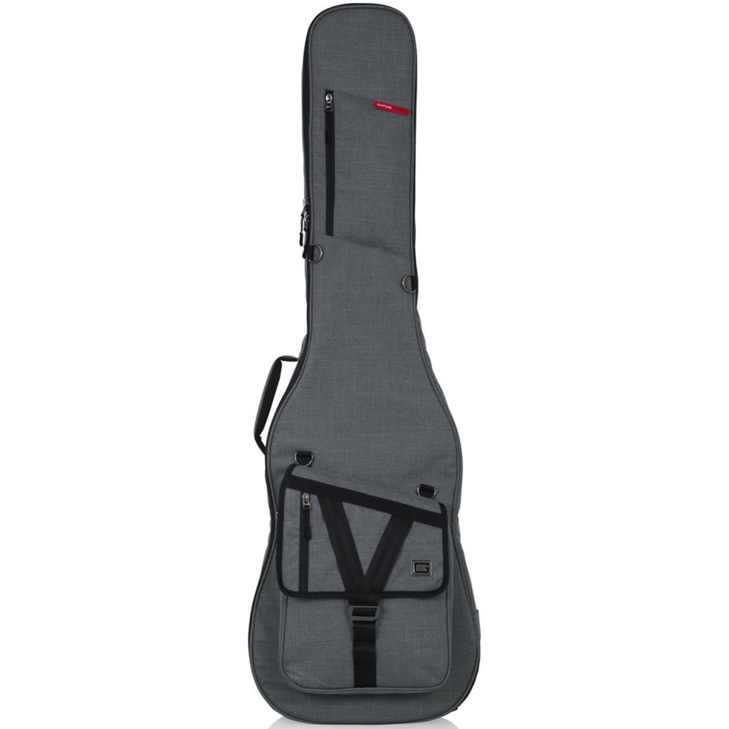 Gator Transit Series Electric Bass Guitar Gig Bag, Light Gray