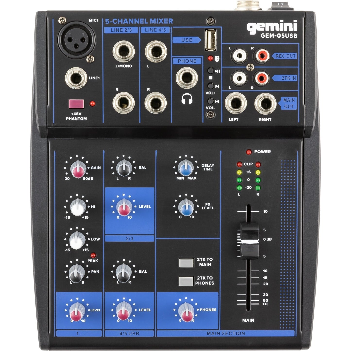 Gemini GEM-05USB Mixer with Bluetooth