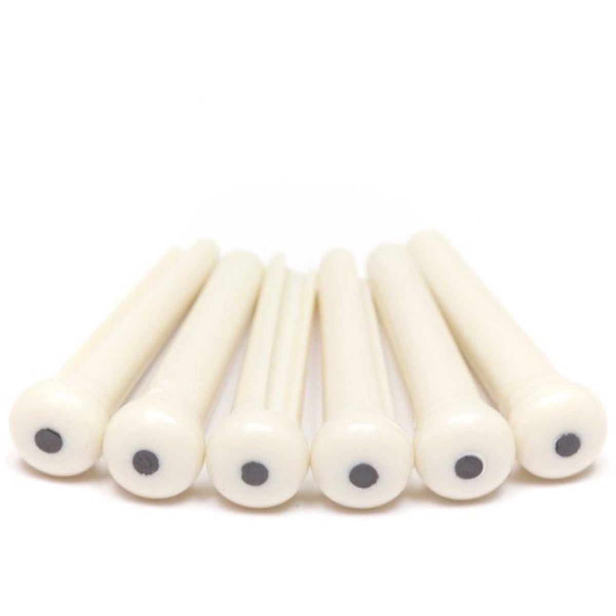 Graph Tech Tusq Traditional Style Bridge Pins, White w/ Black Inlay