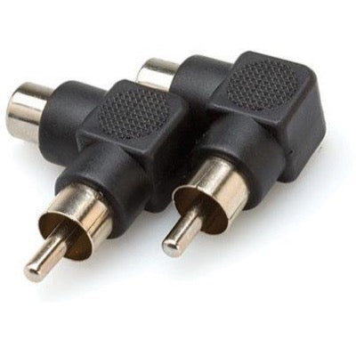 Hosa GRA-259 Right-Angle Adapters, RCA to RCA, Pair
