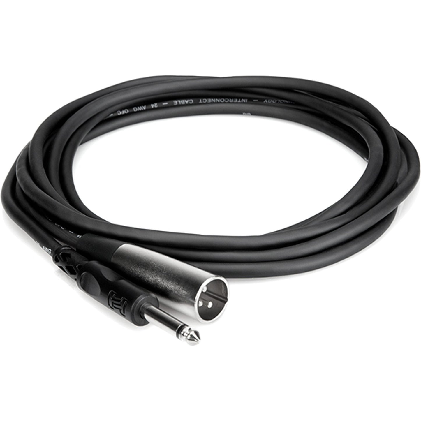 Hosa Male TS 1/4 Inch to XLR Male Unbalanced Interconnect Cable, PXM-115, 15 Foot