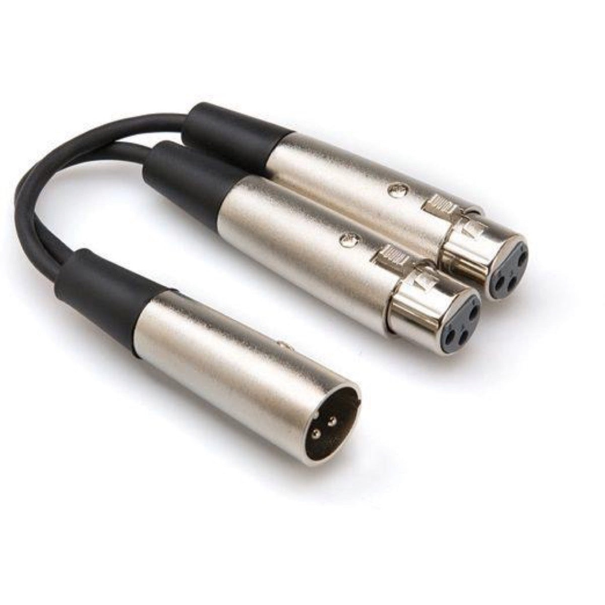 Hosa Y Cable, Dual XLR Female to XLR Male, YXF-119, 6 Inch