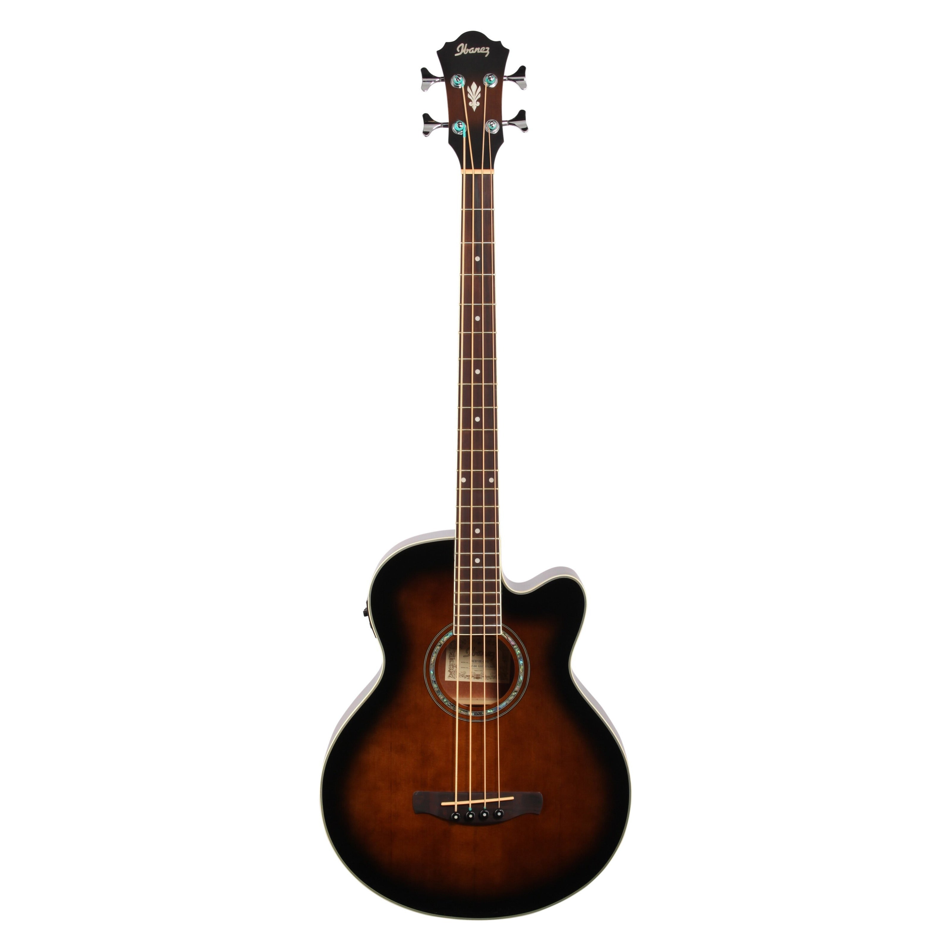 Ibanez AEB10E Acoustic-Electric Bass, Dark Violin Sunburst