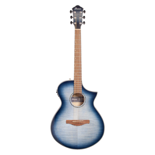 Ibanez AEWC400 Acoustic-Electric Guitar, Indigo Blue Burst