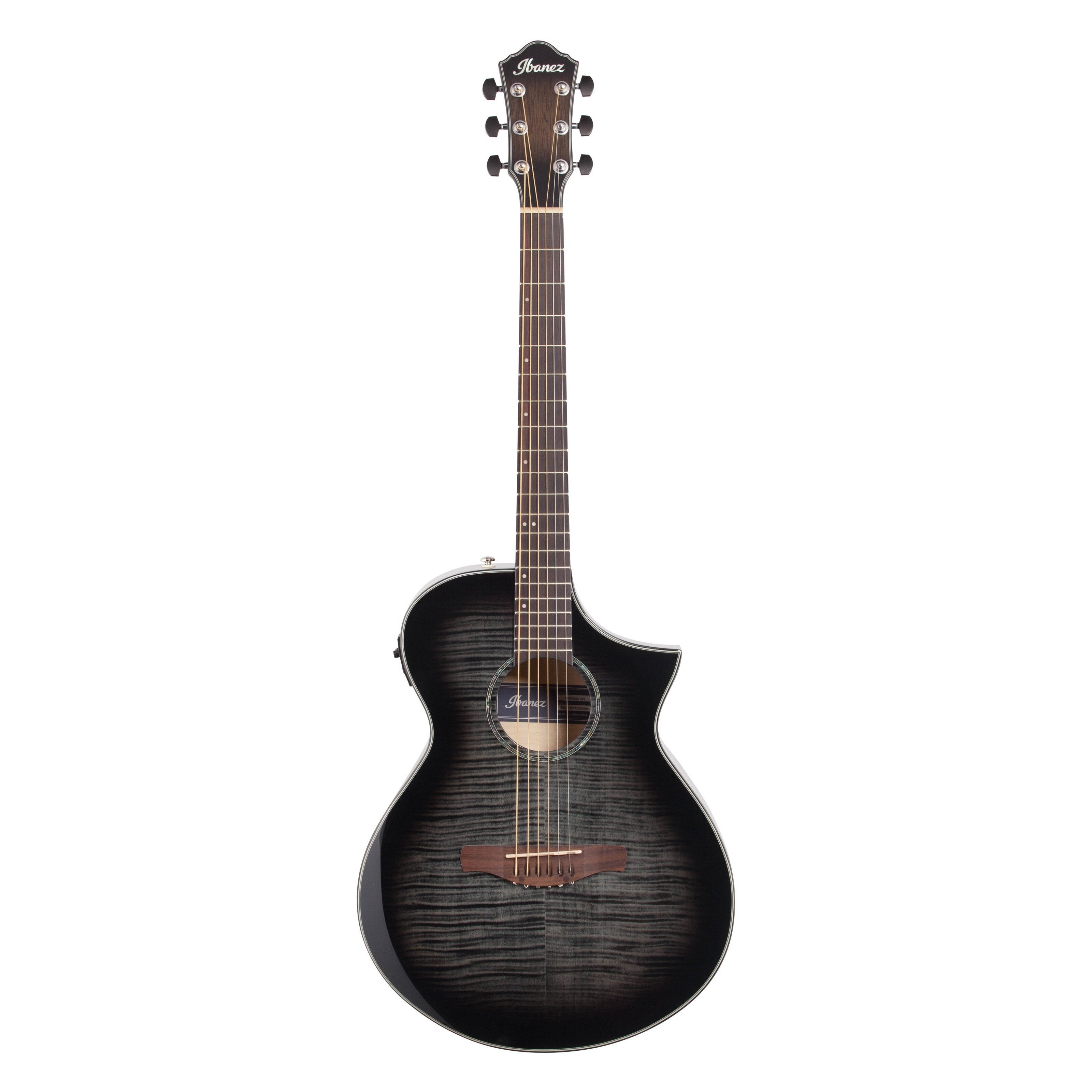 Ibanez AEWC400 Acoustic-Electric Guitar, Transparent Black Sunburst