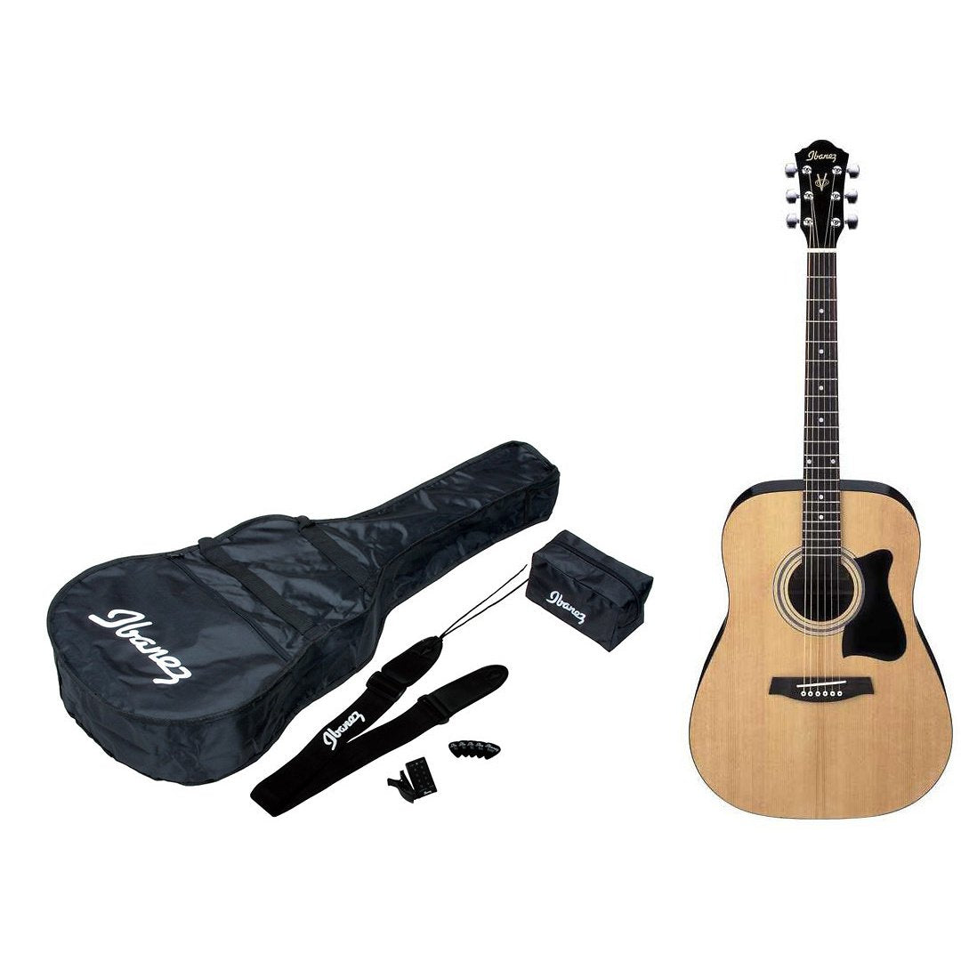 Ibanez IJV50 Jumpstart Acoustic Guitar Package, Natural