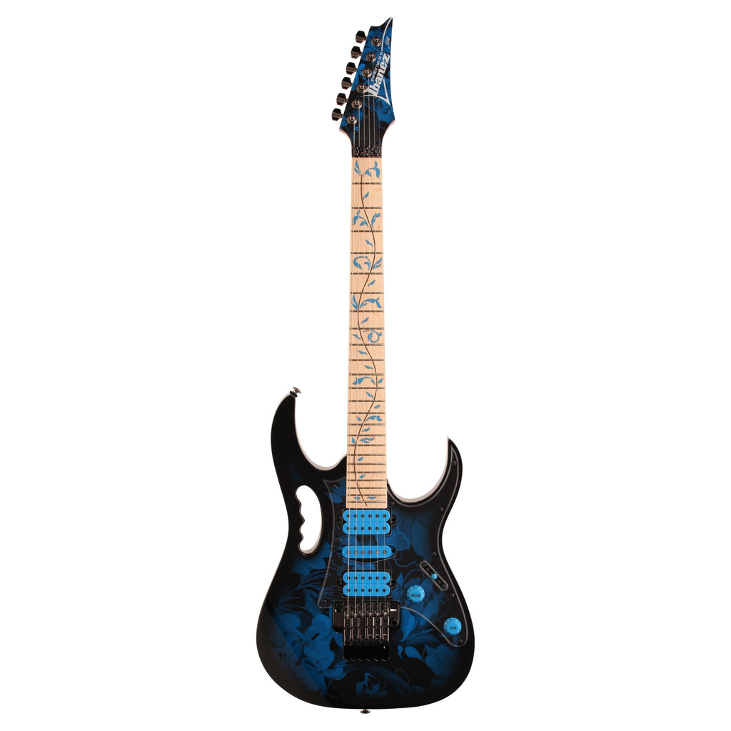 Ibanez JEM77P Electric Guitar (with Gig Bag), Blue Floral Pattern