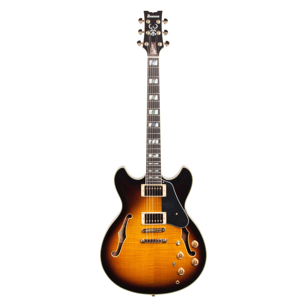 Ibanez JSM10 Semi-hollowbody Electric Guitar (with Case), Vintage Yellow Sunburst