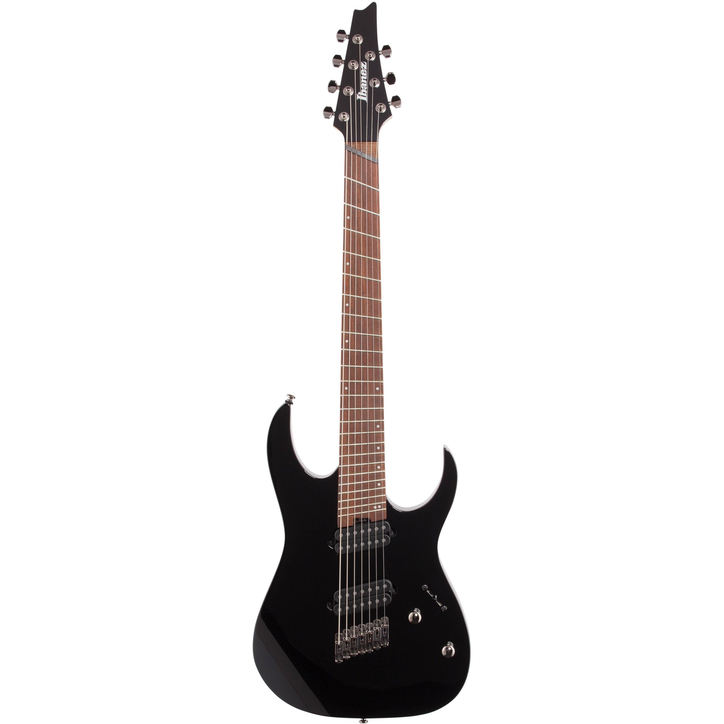 Ibanez RGMS7 Multi-Scale Black 7-String Electric Guitar