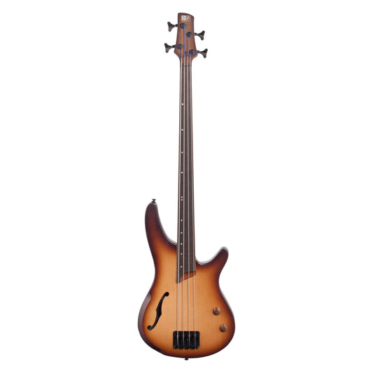 Ibanez SRH500F Bass Workshop Fretless Electric Bass, Natural Brown Burst