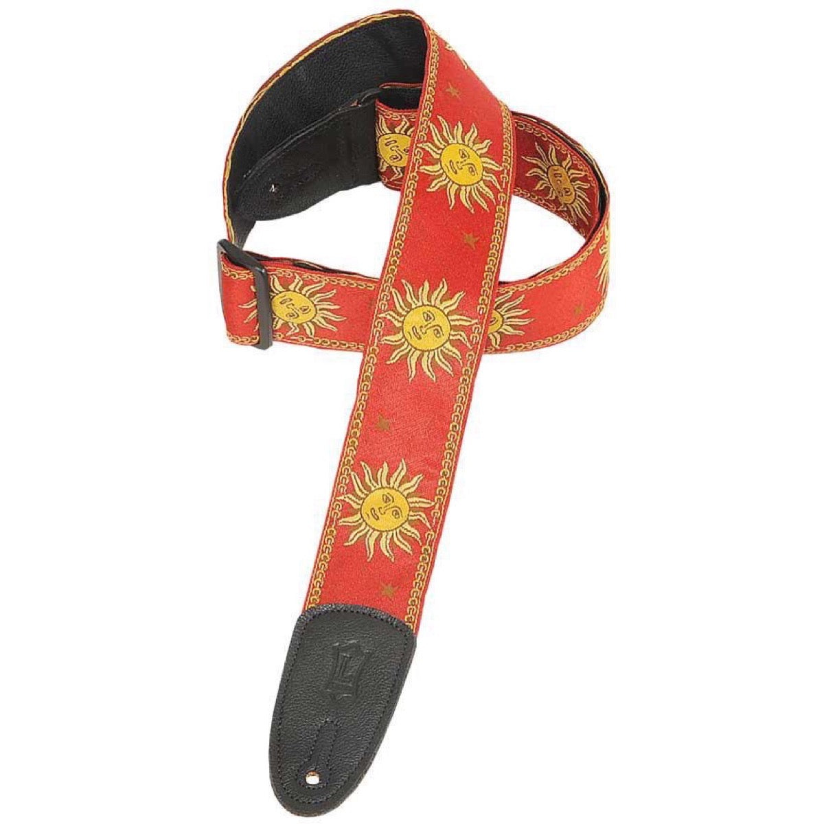 Levy's MPGSR Polyester Guitar Strap, New Age Sun Red