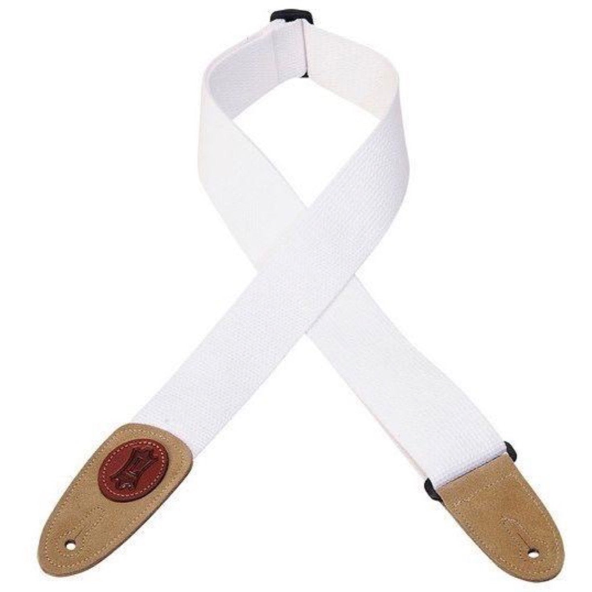 Levy's MSSC8 2 Inch Cotton Guitar Strap, White