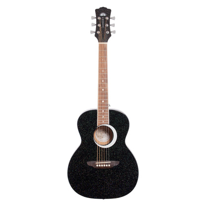 Luna Aurora Borealis 3/4-Size Acoustic Guitar, Black