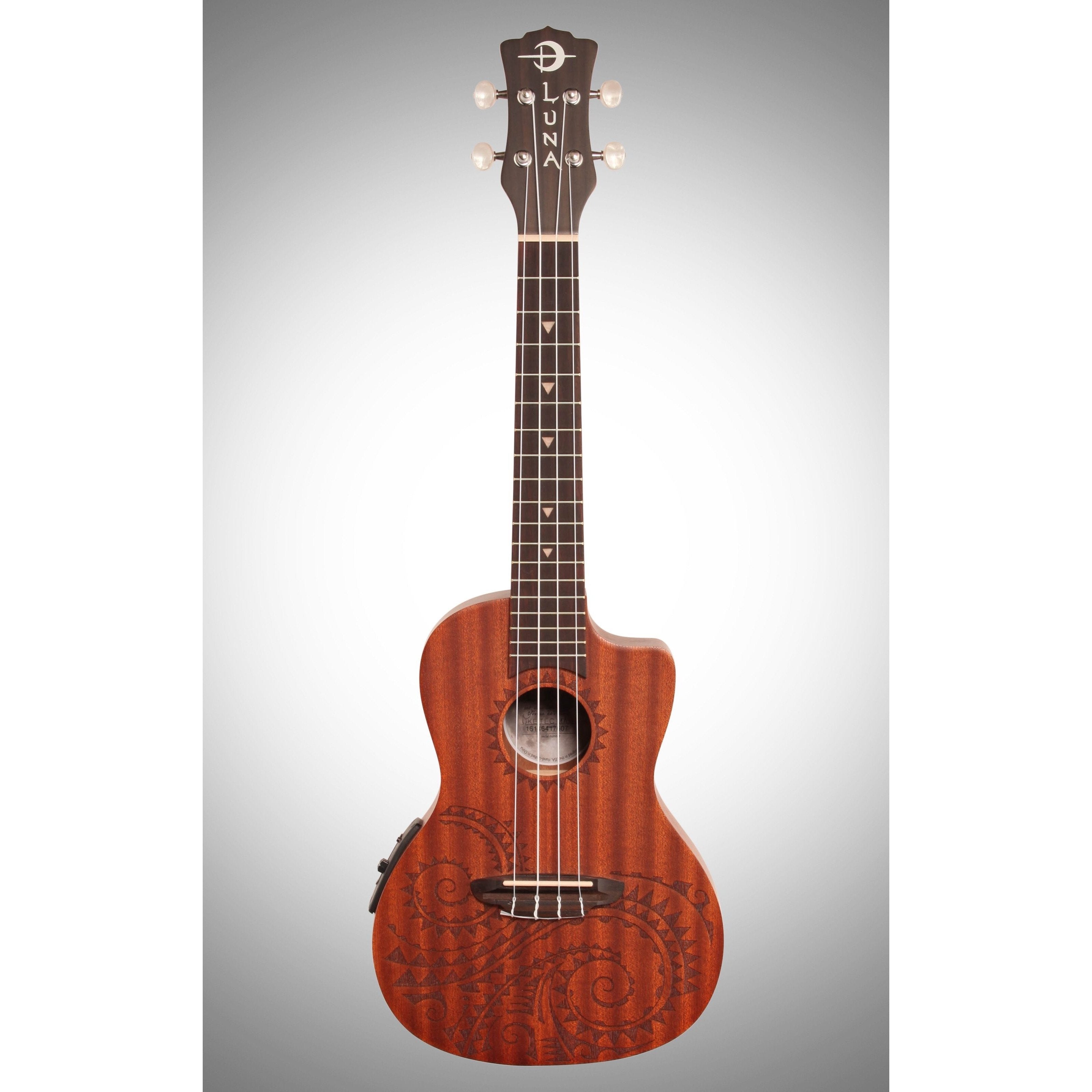Luna Tattoo Acoustic-Electric Concert Ukulele (with Gig Bag)