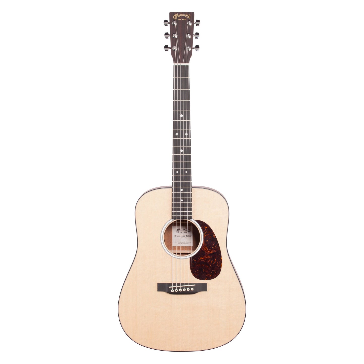 Martin D Jr-10 Acoustic-Electric Guitar (with Gig Bag), Natural, Sitka Spruce
