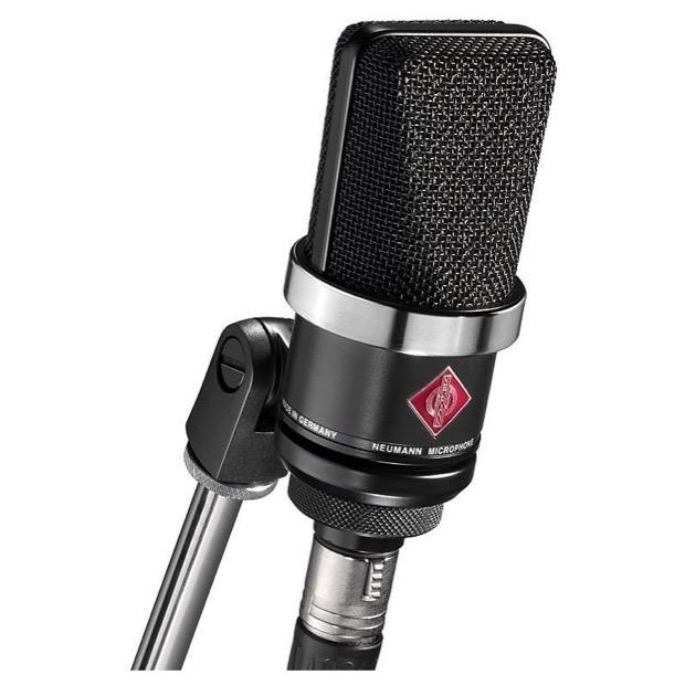 Neumann TLM 102 Studio Microphone, Black, with Standmount