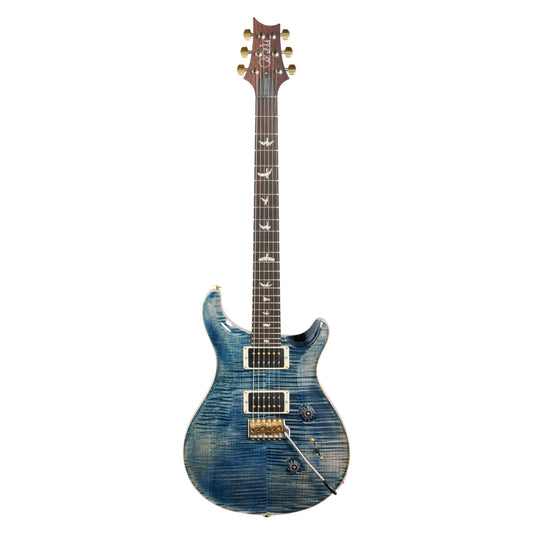 PRS Paul Reed Smith Custom 24 Pattern Thin 10 Top Electric Guitar (with Case), Faded Whale Blue