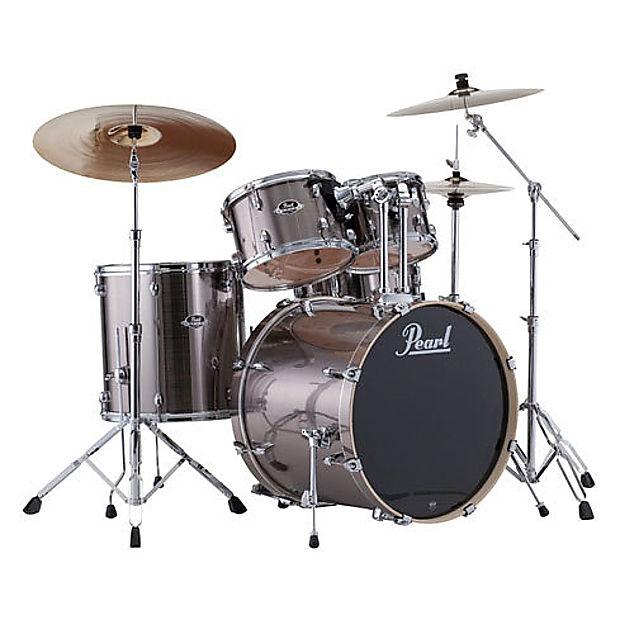 Pearl EX725SPC Export Drum Kit, 5-Piece, Smokey Chrome