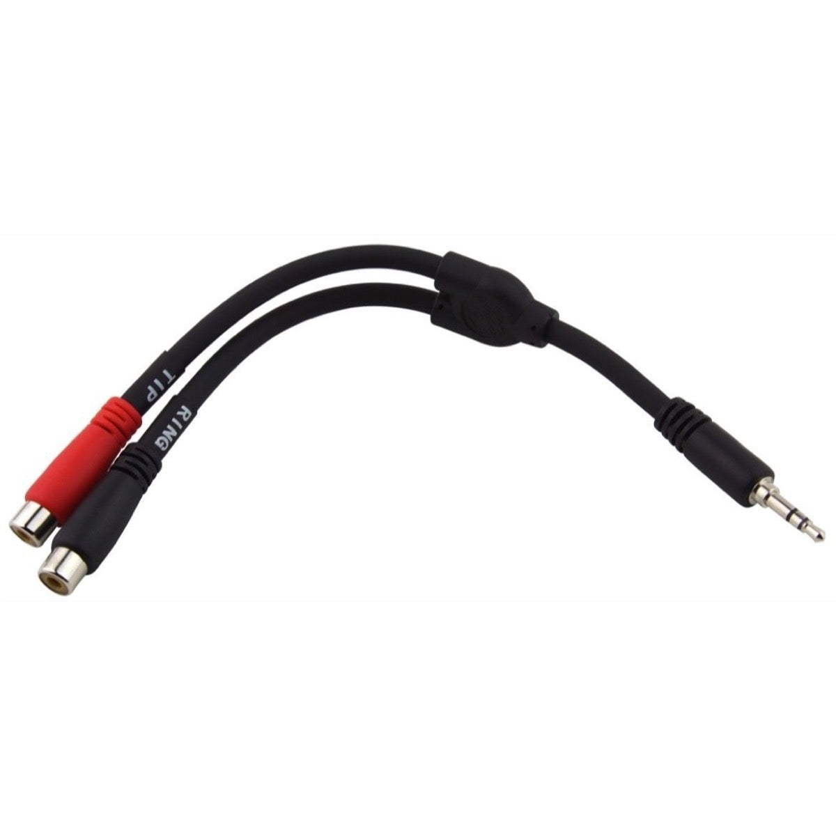 Pig Hog Stereo 1/8 Inch to Dual RCA Y-Cable, 6 Inch