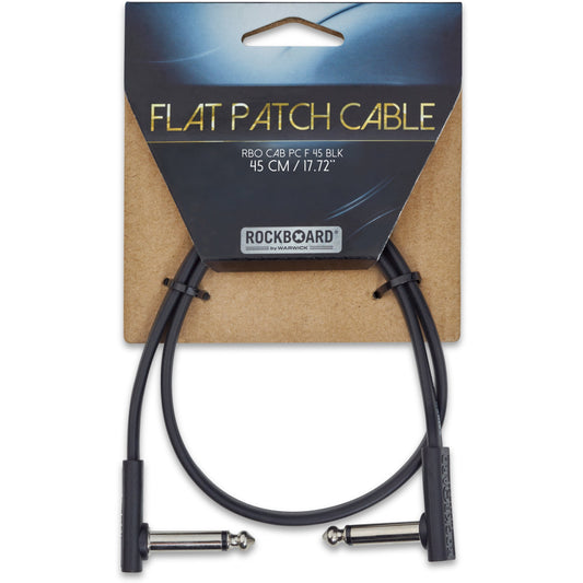 RockBoard Flat Patch Cable, Black, 17.72 Inch / 45 cm