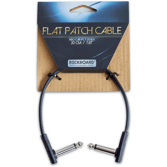 RockBoard Flat Patch Cable, Black, 7.87 Inch / 20 cm