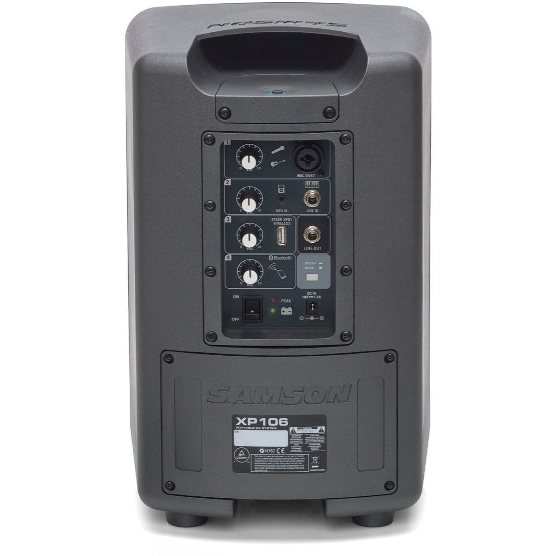 Samson Expedition XP106 Rechargeable Battery-Powered Portable Bluetooth PA System with Wired Microphone