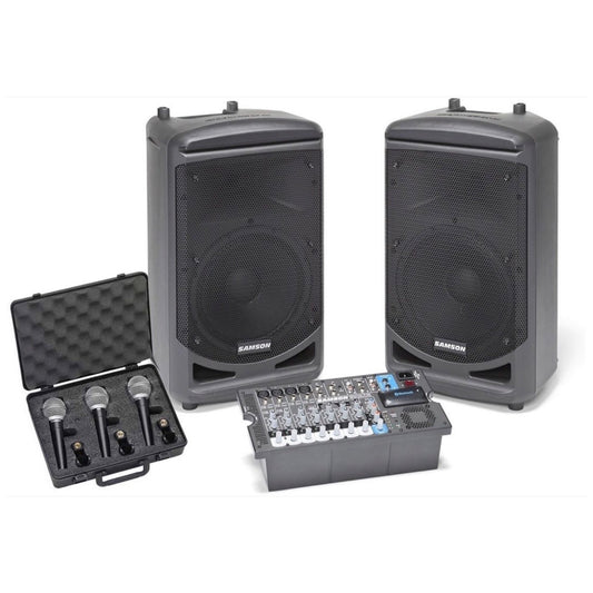 Samson XP1000 Portable Bluetooth PA System, with Free Samson R21 Microphone and MC18 XLR Pack