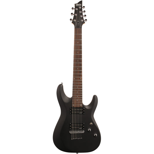 Schecter C-7 Deluxe Electric Guitar, Satin Black