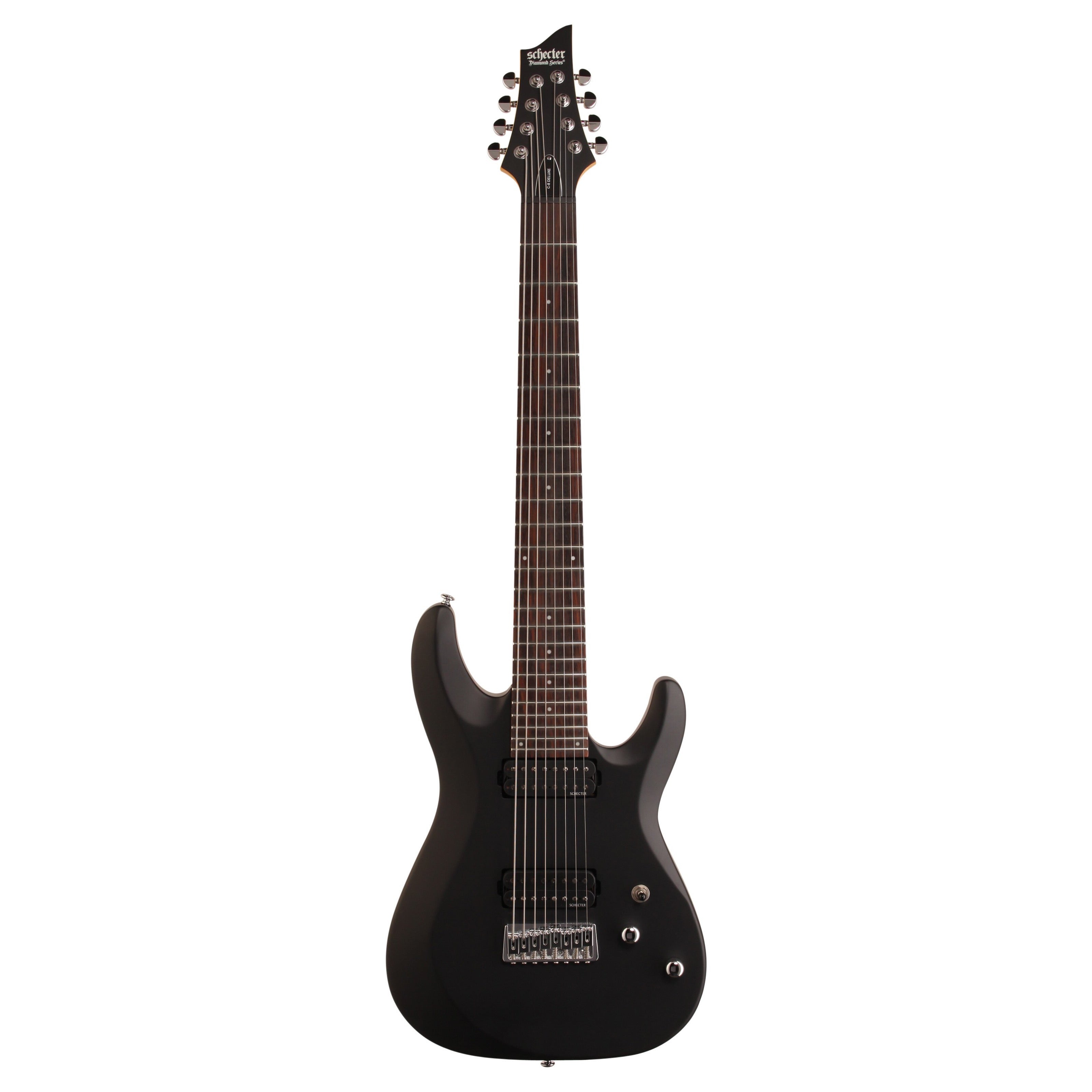 ギター Schecter Diamond Series C-8 Deluxe Schecter C-8 Deluxe Satin Black 8-String Electric Guitar – Same