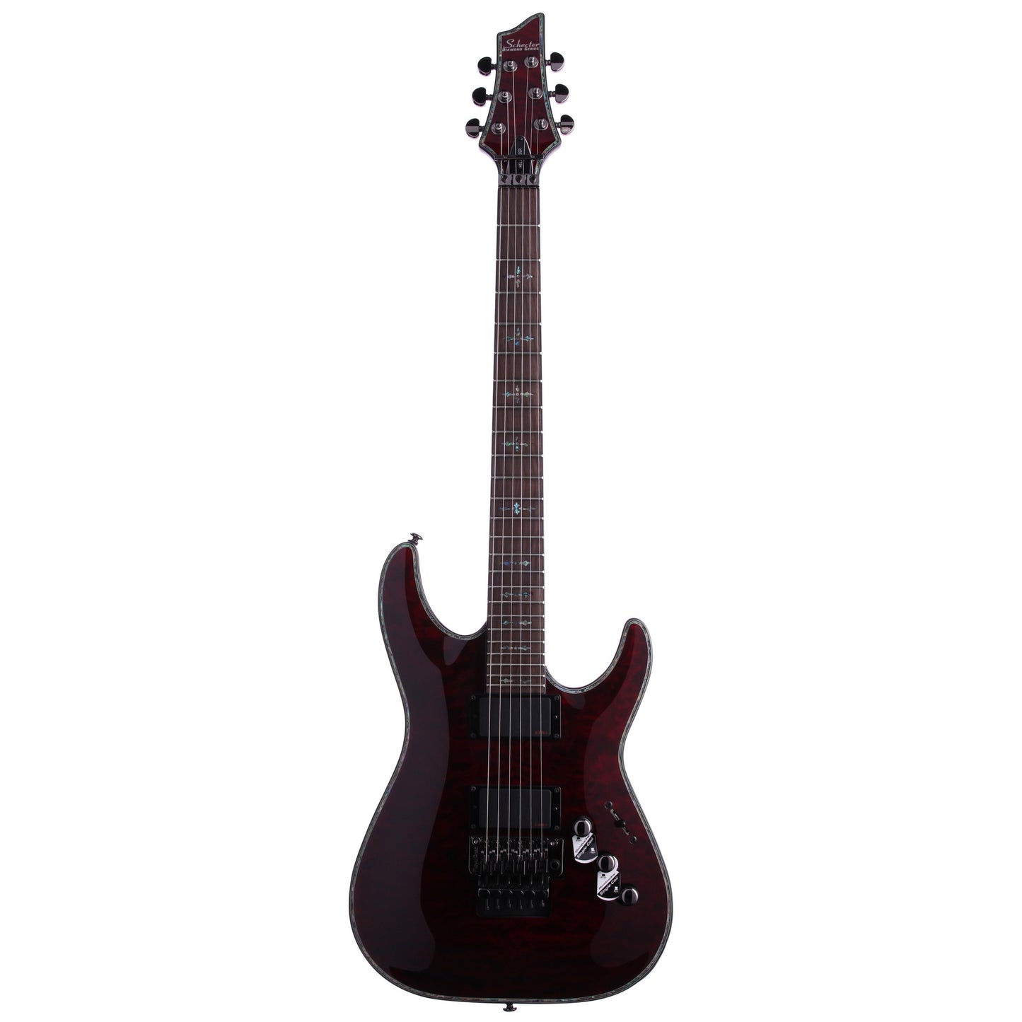 Schecter C1 Hellraiser FR Electric Guitar with Floyd Rose, Black Cherry