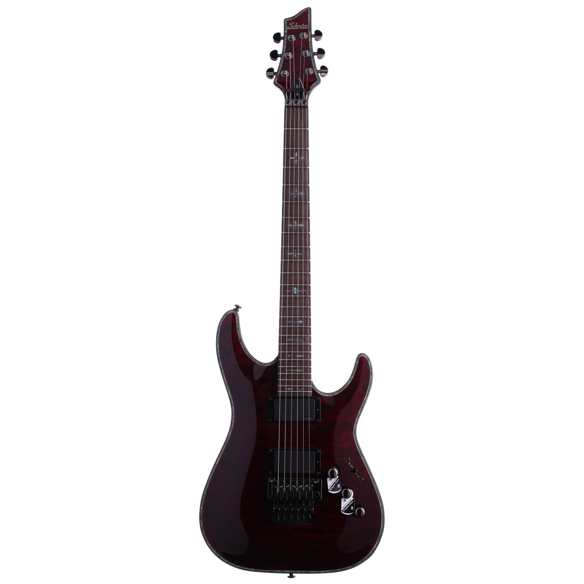 Schecter C1 Hellraiser FR Electric Guitar with Floyd Rose, Black 