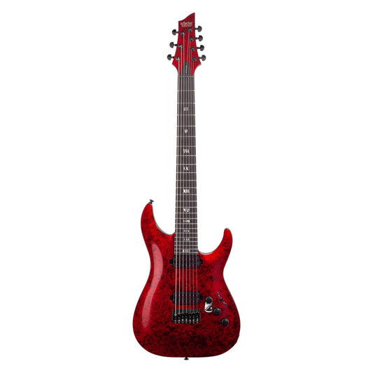 Schecter C7 Apocalypse Electric Guitar, 7-String, Red Reign