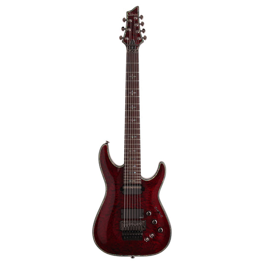 Schecter C7 Hellraiser FR-S Sustainiac Electric Guitar, Black Cherry