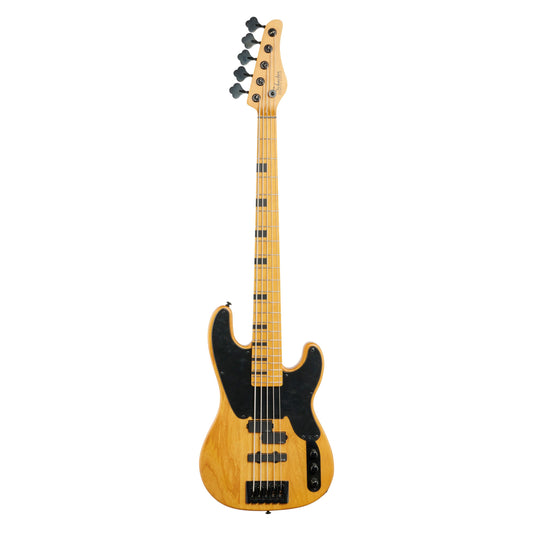 Schecter Model-T Session 5 Electric Bass, Natural Satin