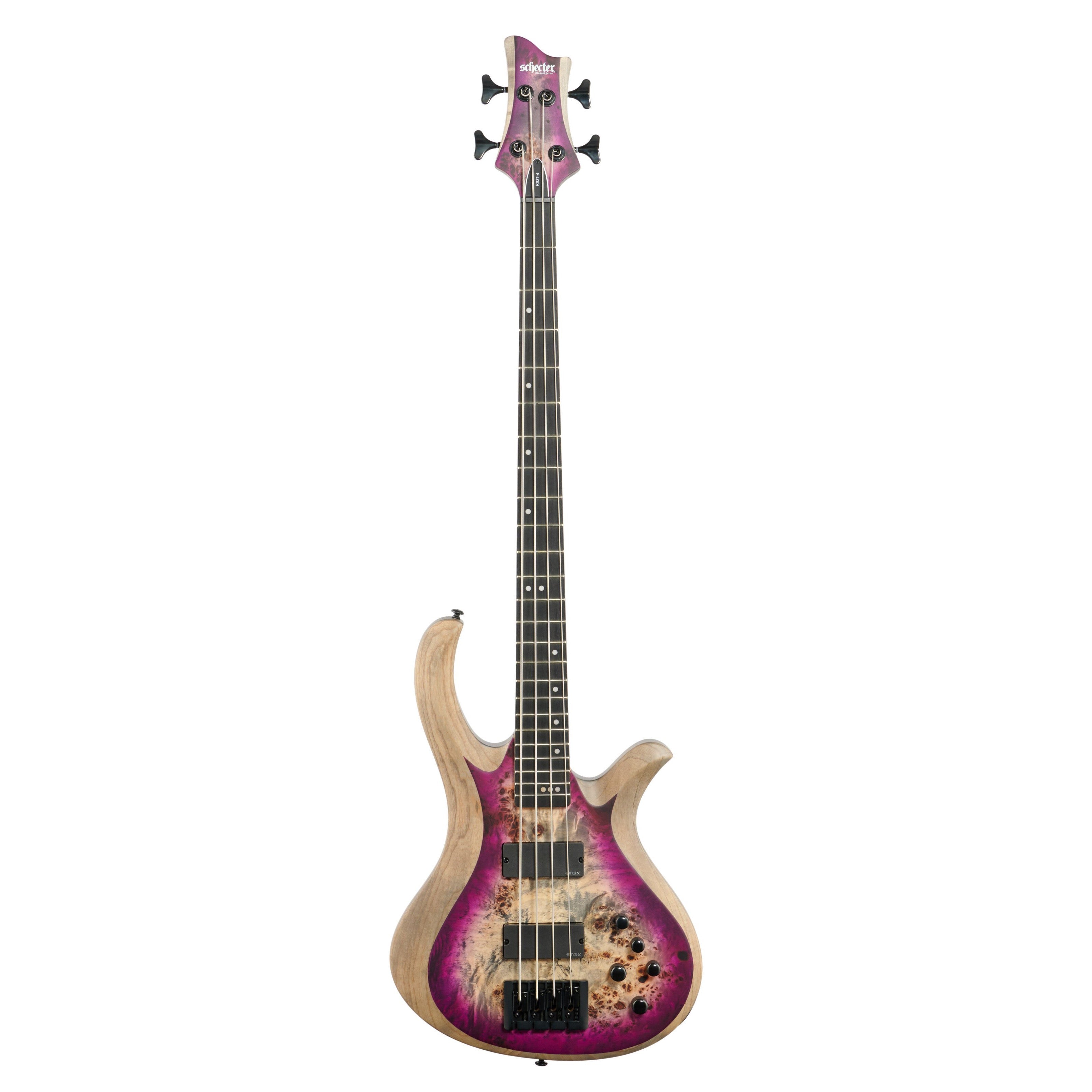 Schecter RIOT-4 Electric Bass, Satin Aurora Burst