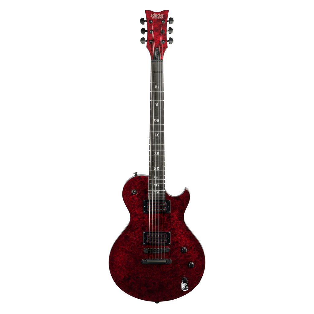 Schecter Solo II Apocalypse Electric Guitar, Red Reign, Stop Tail Bridge