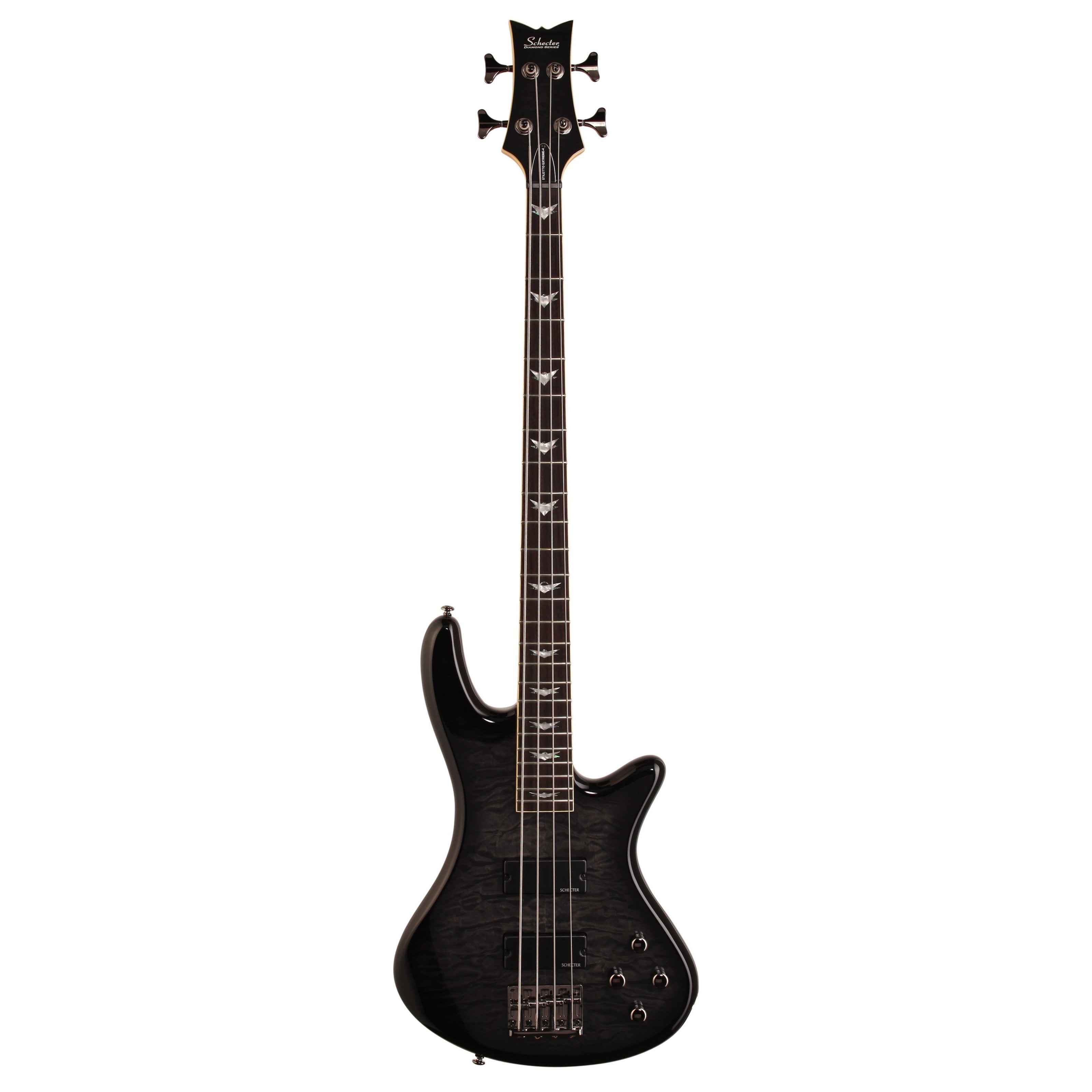 Schecter Stiletto Extreme-4 Electric Bass, See Thru Black – Same