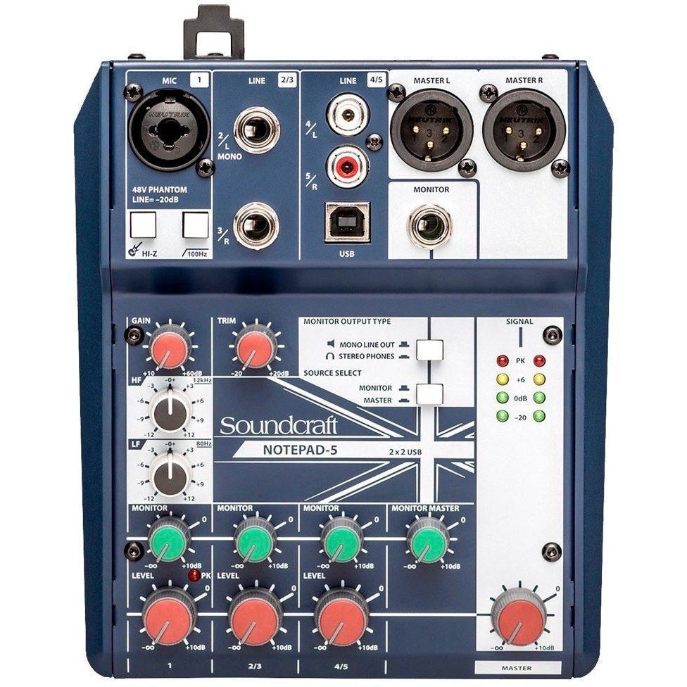 Soundcraft Notepad-5 Analog USB Mixer
