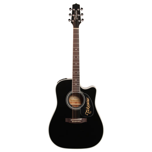 Takamine EF341SC Acoustic-Electric Guitar (with Case), Black