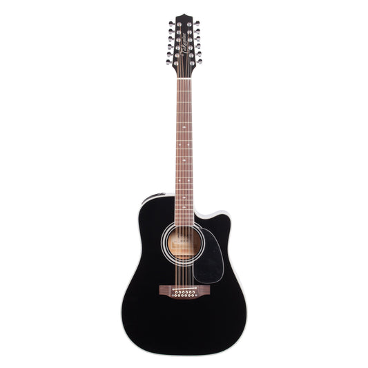 Takamine EF381SC Acoustic-Electric Guitar, 12-String (with Case), Black