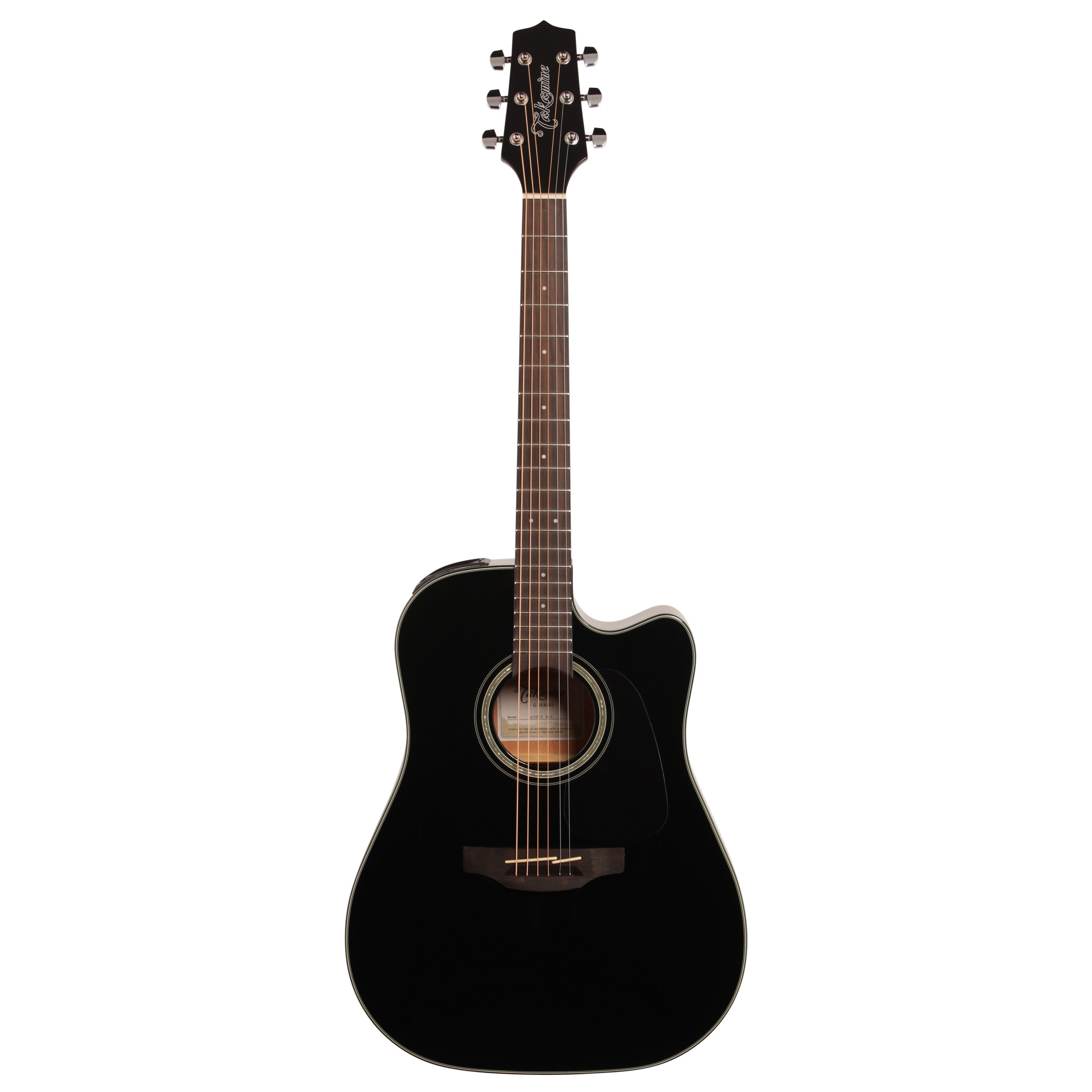 Takamine GD30CE Dreadnought Cutaway Acoustic-Electric Guitar, Black